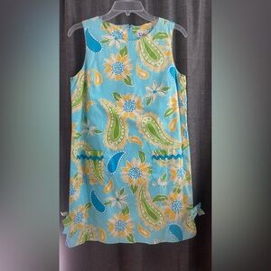 Lilly Pulitzer Blue and Yellow Floral Dress